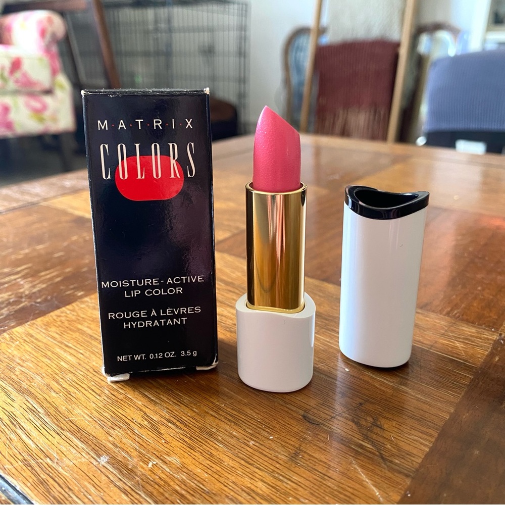 Vintage Matrix Colors Moisture Active Lip Color Lipstick Power Play Pink NIB